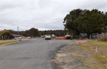 Roman Street, Uralla excavation for kerb and gutter.png